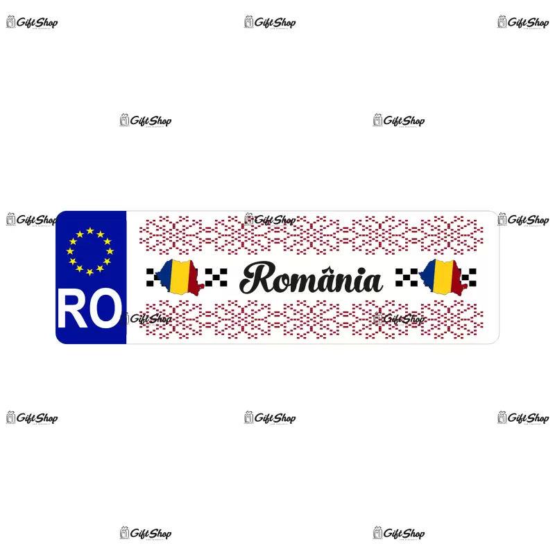 Romania model 2, indicator masina, dimensiune 200x60 mm.